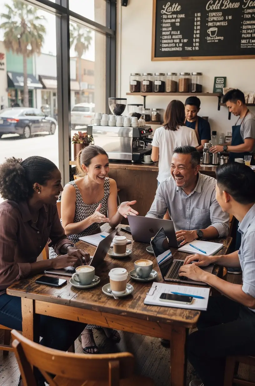 Graphic showing a timeline of community projects with measurable outcomes and benefits explained